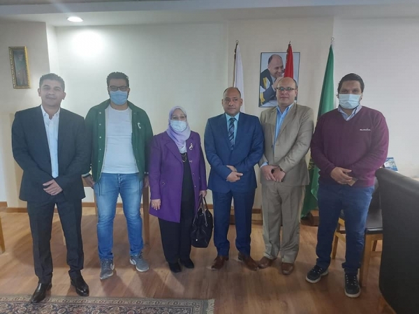 زيارة المراجعة الخارجية من وحدة المشروعات بجامعة بنها لكلية التربية الرياضية والطب البشرى