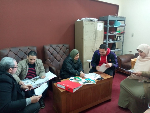 زيارات ومراجعات داخلية لمركز القياس والتقويم بجامعة بنها